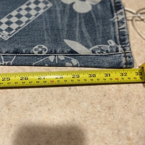 Rare Bluecarats Men's Denim Jeans 5 pocket  Royalty and Honor Size 33  Printed - Picture 12 of 12